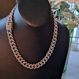 Silver Rhinestone necklace choker